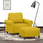 JUNG Vida Sessel mit Hocker Gelb 60 cm Samt