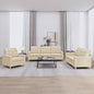 JUNG Vida 3-tlg. Sofagarnitur mit Kissen Creme Stoff