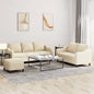 JUNG Vida 3-tlg. Sofagarnitur mit Kissen Creme Stoff