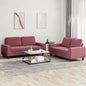 JUNG Vida 2-tlg. Sofagarnitur Weinrot Stoff