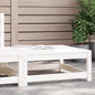 JUNG Vida Gartenhocker Weiß 70x70x30 cm Massivholz Kiefer