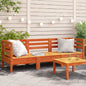 JUNG Vida Gartensofa 3-Sitzer Wachsbraun Massivholz Kiefer
