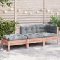 JUNG Vida Gartensofa mit Kissen und Hocker 3-Sitzer