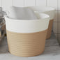 JUNG Vida Aufbewahrungskörbe 2 Stk. Beige und Weiß Ø24x18 cm Baumwolle