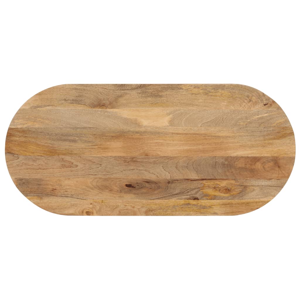 JUNG Vida Tischplatte 110x50x3,8 cm Oval Massivholz Mango