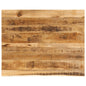 JUNG Vida Tischplatte 90x80x3,8 cm Baumkante Massivholz Raues Mangoholz
