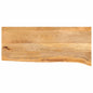 JUNG Vida Tischplatte mit Baumkante 80x20x2,5 cm Massivholz Mango