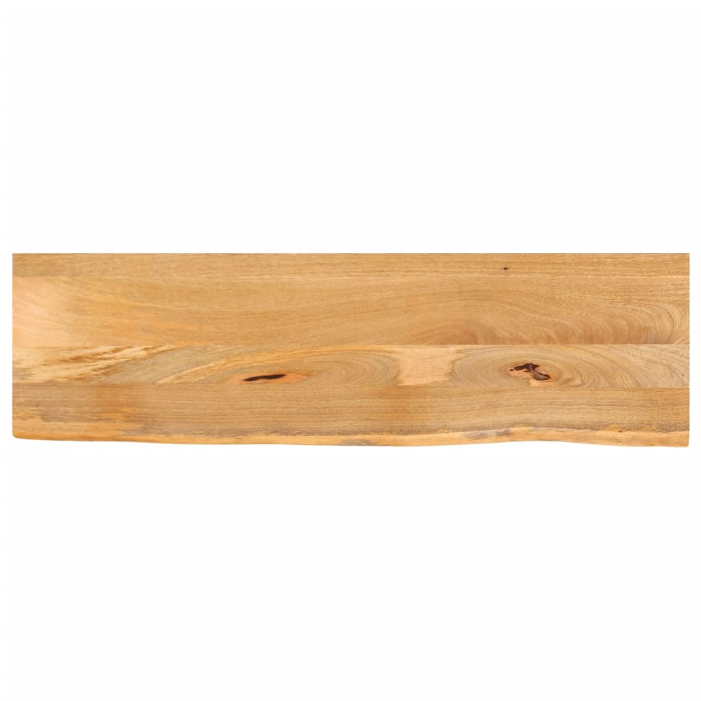 JUNG Vida Tischplatte mit Baumkante 120x30x3,8 cm Massivholz Mango