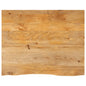 JUNG Vida Tischplatte mit Baumkante 100x80x3,8 cm Massivholz Mango