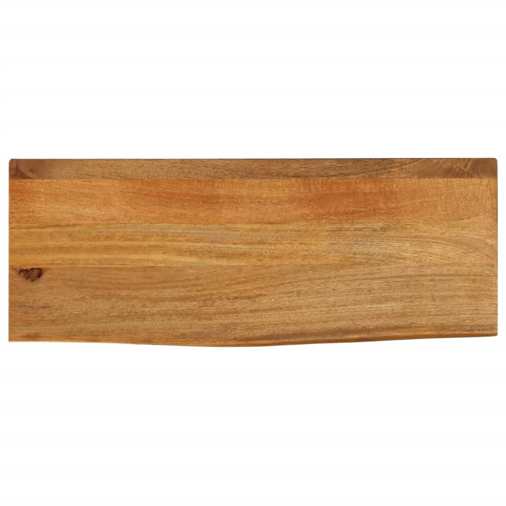 JUNG Vida Tischplatte mit Baumkante 90x20x2,5 cm Massivholz Mango