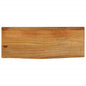 JUNG Vida Tischplatte mit Baumkante 90x20x2,5 cm Massivholz Mango
