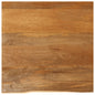 JUNG Vida Tischplatte mit Baumkante 40x40x3,8 cm Massivholz Mango