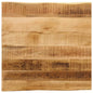 JUNG Vida Tischplatte mit Baumkante 60x60x2,5 cm Raues Massives Mangoholz