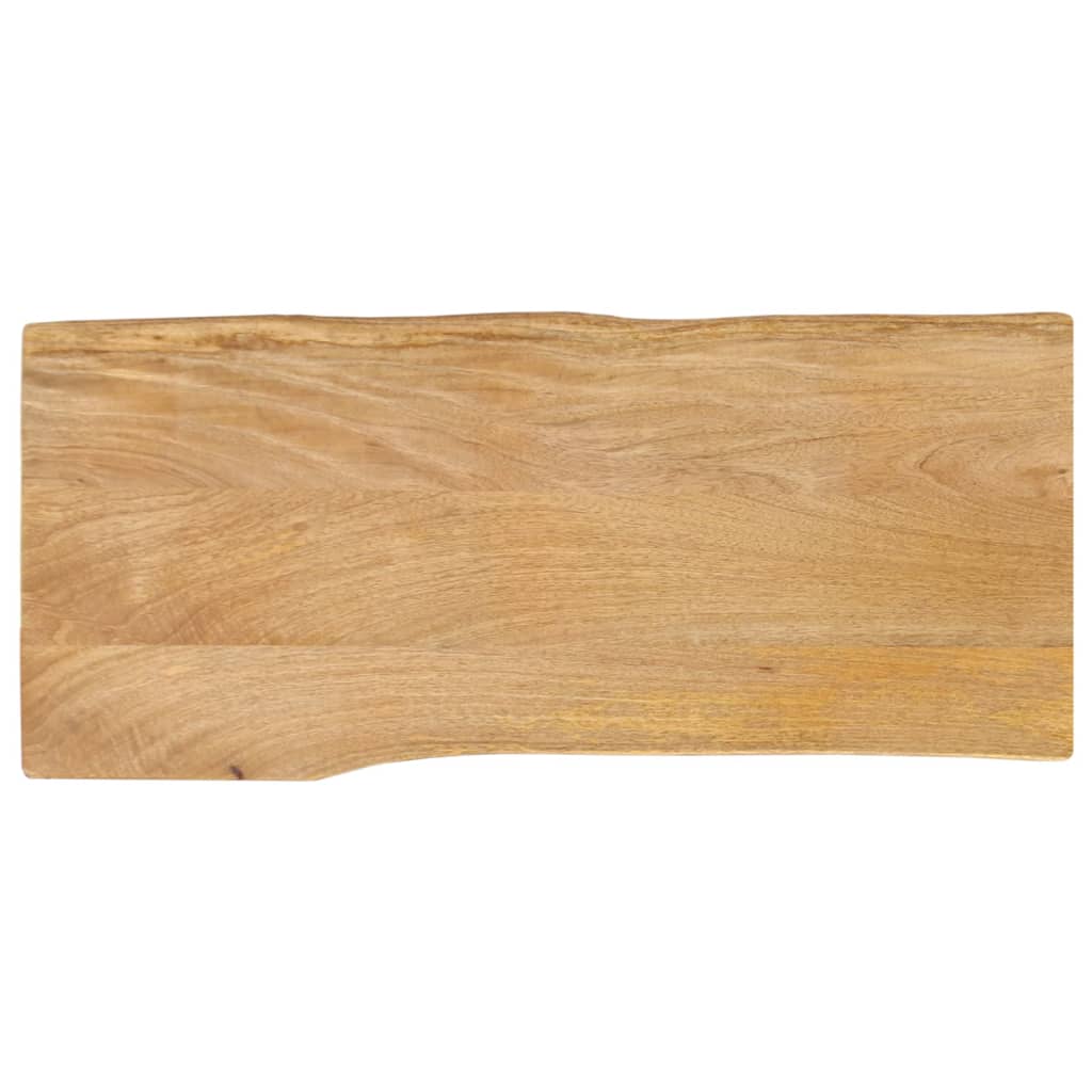 JUNG Vida Tischplatte mit Baumkante 80x40x2,5 cm Massivholz Mango