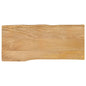 JUNG Vida Tischplatte mit Baumkante 80x40x2,5 cm Massivholz Mango