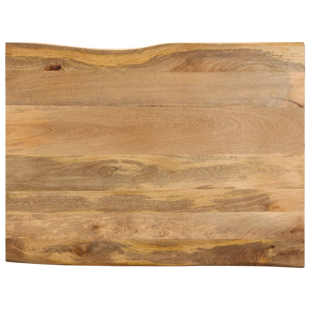JUNG Vida Tischplatte mit Baumkante 90x80x2,5 cm Massivholz Mango