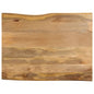 JUNG Vida Tischplatte mit Baumkante 90x80x2,5 cm Massivholz Mango