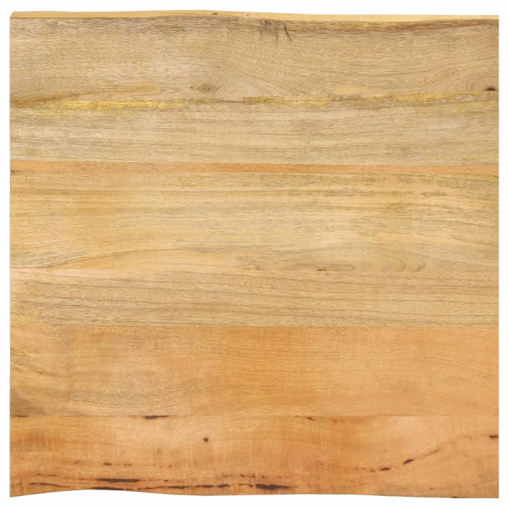 JUNG Vida Tischplatte mit Baumkante 80x80x3,8 cm Massivholz Mango