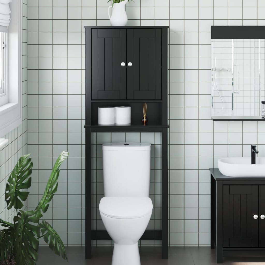 JUNG Vida Toilettenschrank BERG Schwarz 60x27x164,5 cm Massivholz