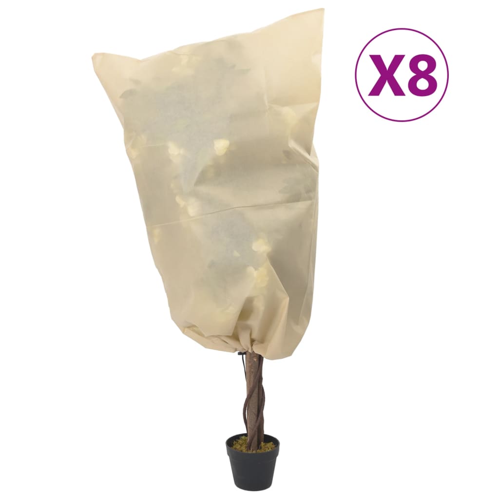 JUNG Vida Wintervlies mit Kordelzug 8 Stk. 70 g/m² 0,8x0,8 m