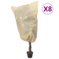 JUNG Vida Wintervlies mit Kordelzug 8 Stk. 70 g/m² 0,8x0,8 m