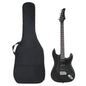 JUNG Vida E-Gitarre für Anfänger mit Tasche Schwarz 4/4 39"