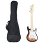 JUNG Vida E-Gitarre für Kinder mit Tasche Braun und Weiß 3/4 30"