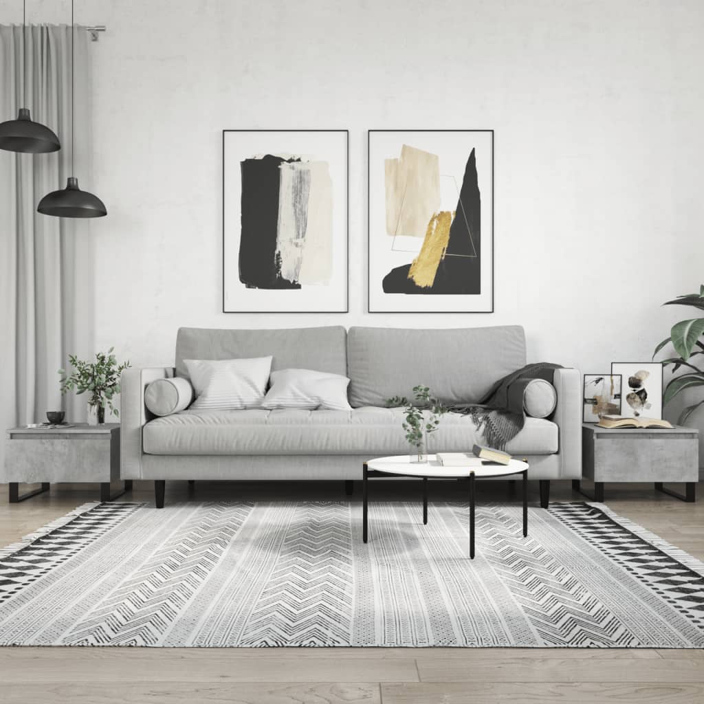 JUNG Vida Couchtische 2 Stk. Betongrau 50x46x35 cm Holzwerkstoff