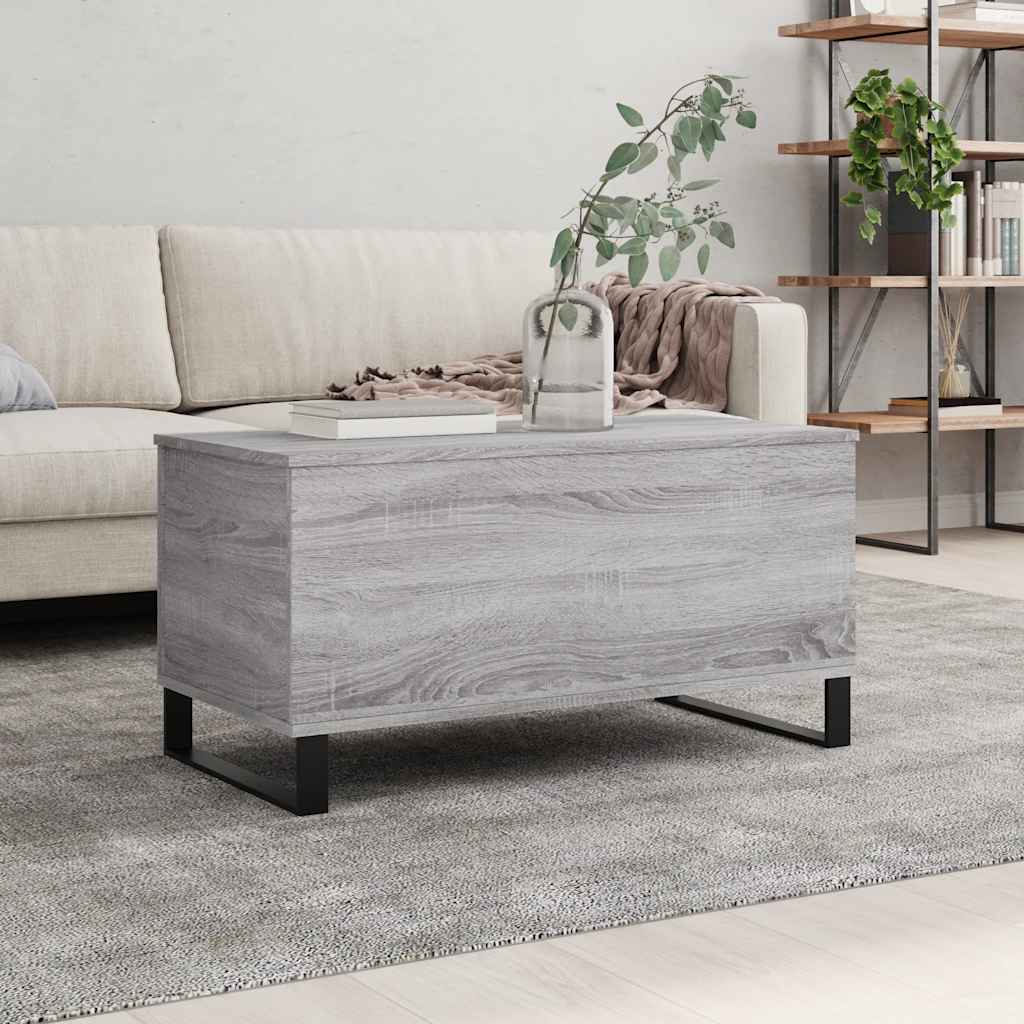 JUNG Vida Couchtisch Grau Sonoma 90x44,5x45 cm Holzwerkstoff
