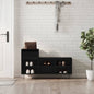 JUNG Vida Schuhregal Schwarz 102x36x60 cm Holzwerkstoff