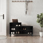 JUNG Vida Schuhregal Schwarz 102x36x60 cm Holzwerkstoff