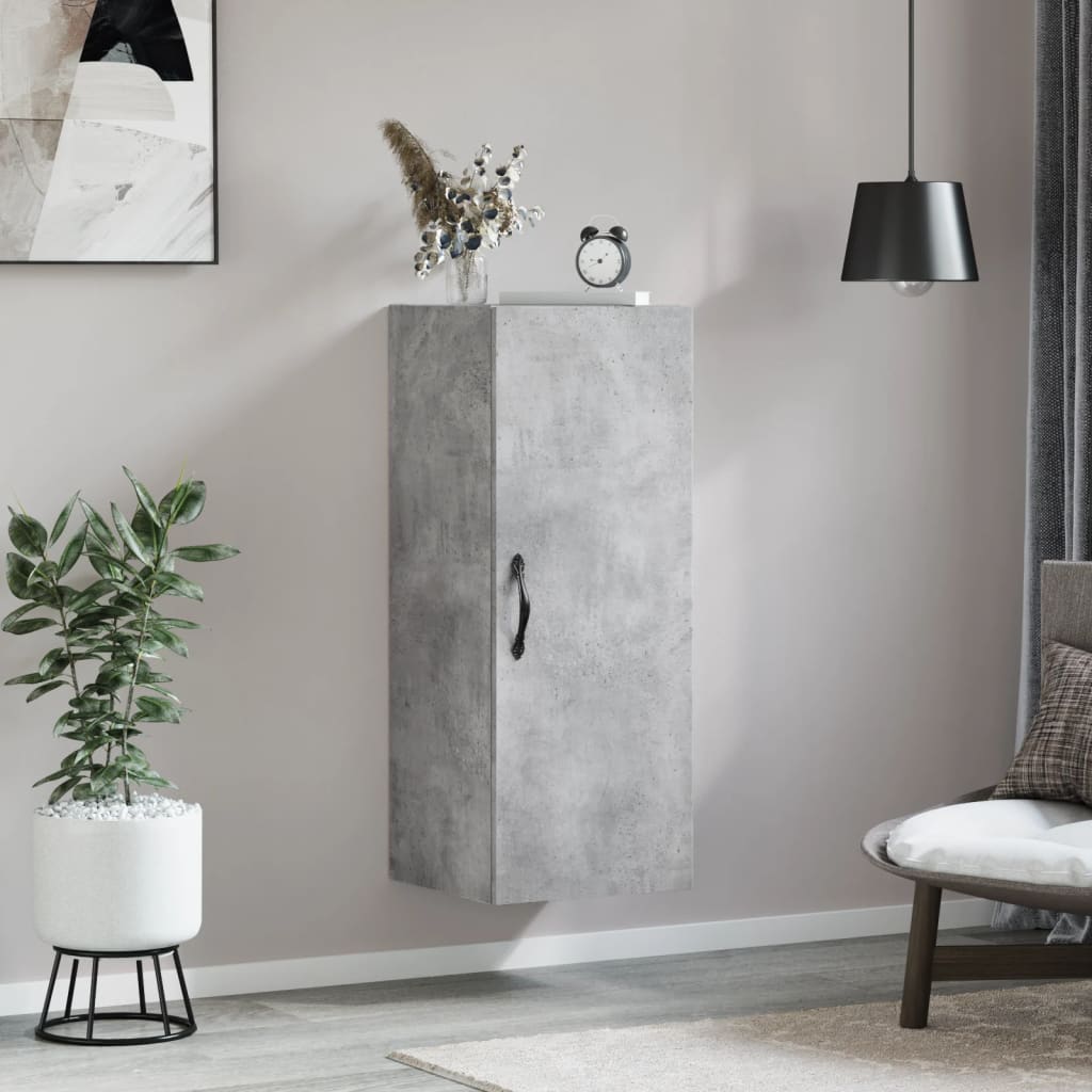 JUNG Vida Wandschrank Betongrau 34,5x34x90 cm Holzwerkstoff