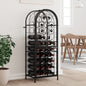 JUNG Vida Weinregal für 41 Flaschen Schwarz 45x36x120 cm Schmiedeeisen
