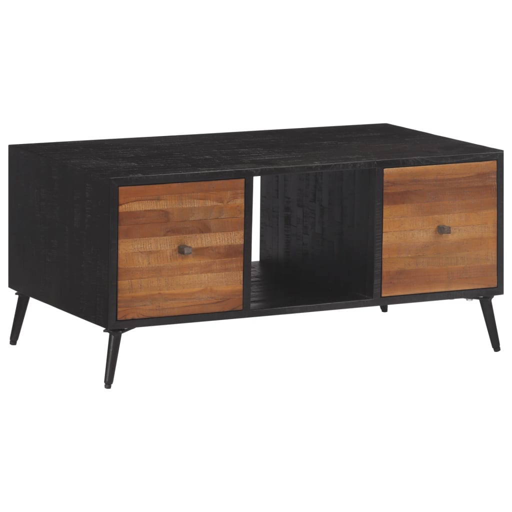 JUNG Vida Couchtisch 90x50x41 cm Recyceltes Massivholz Teak