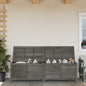 JUNG Vida Gartentruhe Anthrazit 198,5x50x56,5 cm Massivholz Tanne