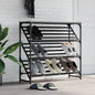 JUNG Vida Schuhregal Grau Sonoma 90x30x85 cm Holzwerkstoff