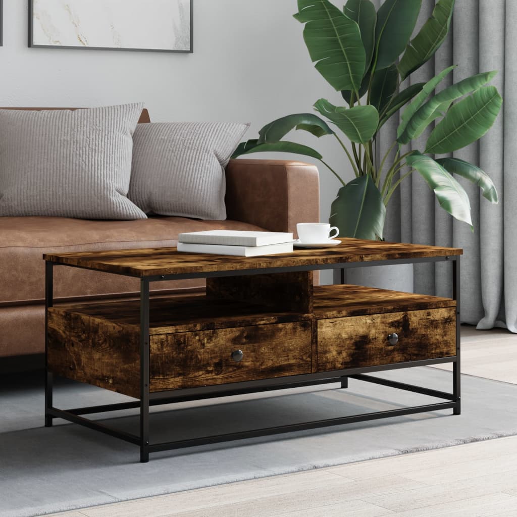 JUNG Vida Couchtisch Räuchereiche 100x51x45 cm Holzwerkstoff