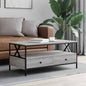 JUNG Vida Couchtisch Grau Sonoma 100x51x45 cm Holzwerkstoff