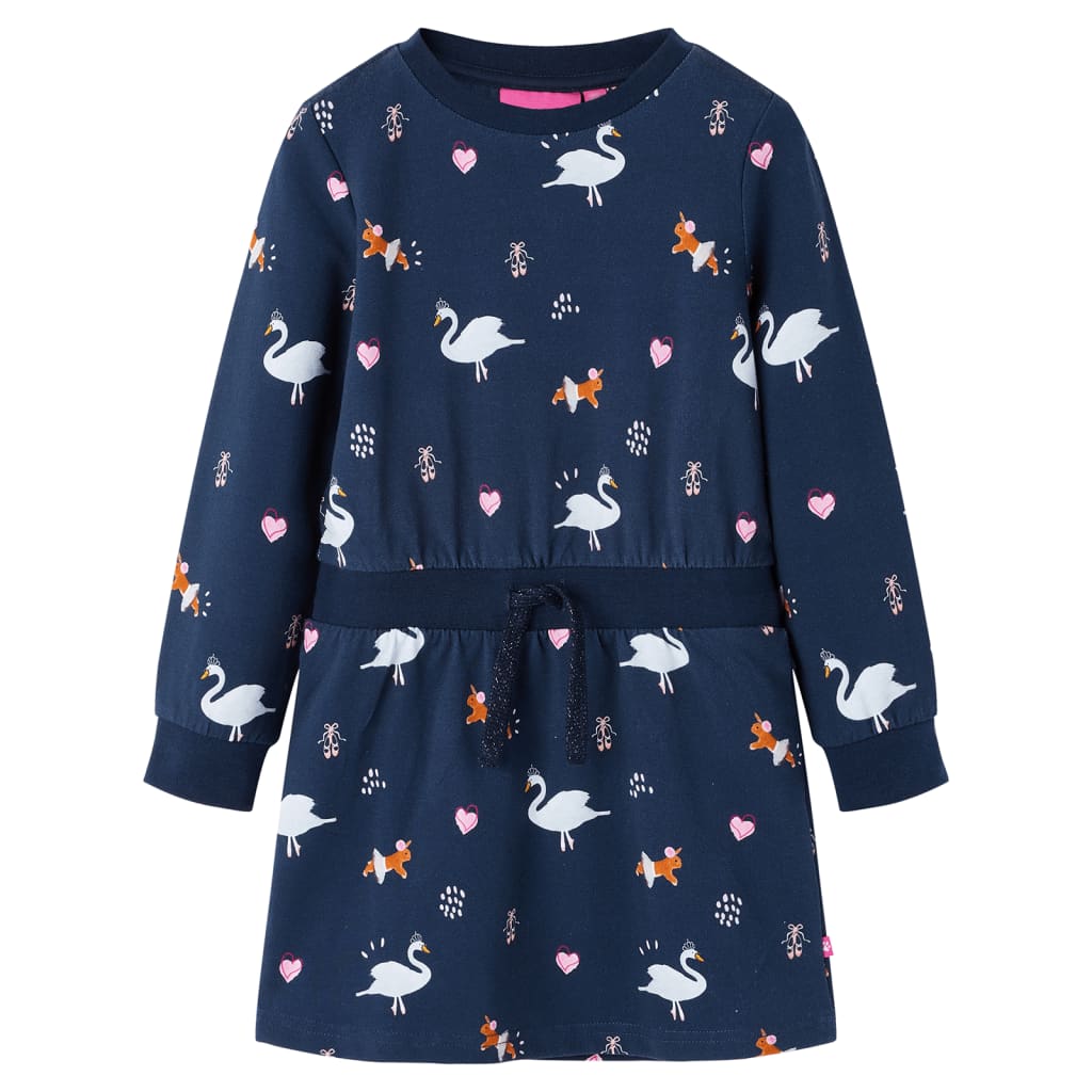 JUNG Vida Kinderkleid mit Langen Ärmeln Marineblau 104