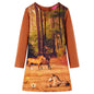 JUNG Vida Kinderkleid mit Langen Ärmeln Cognac 116