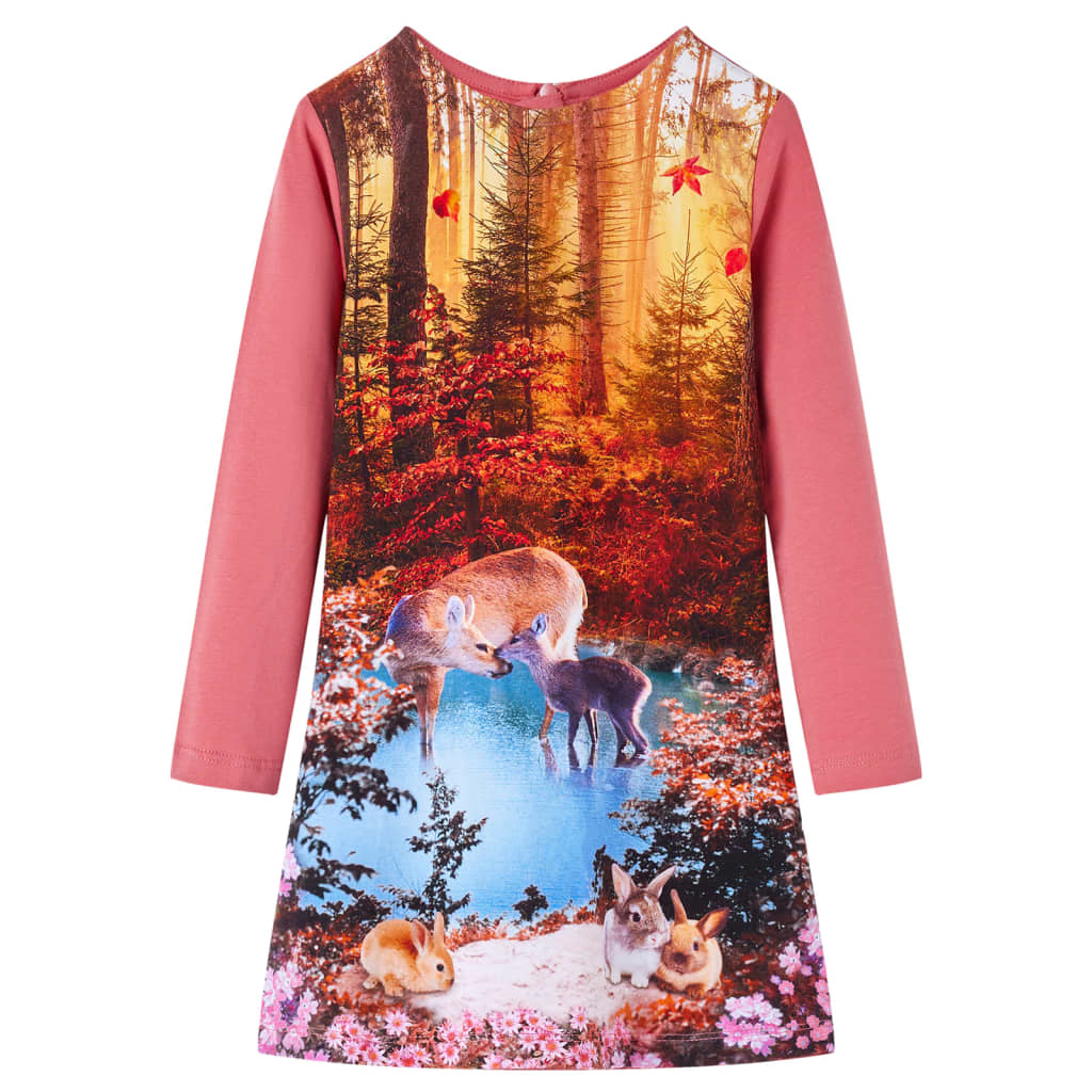 JUNG Vida Kinderkleid mit Langen Ärmeln Altrosa 104