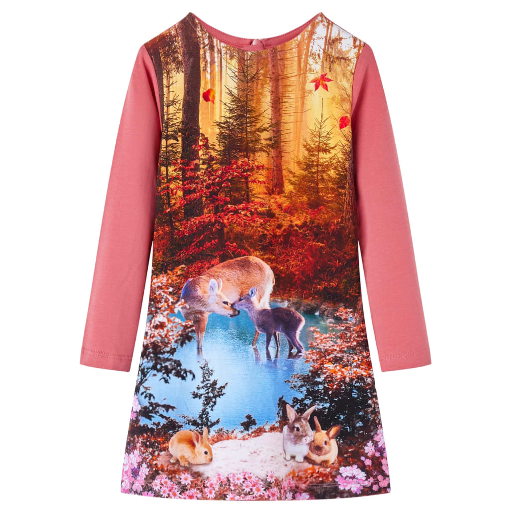 JUNG Vida Kinderkleid mit Langen Ärmeln Altrosa 116