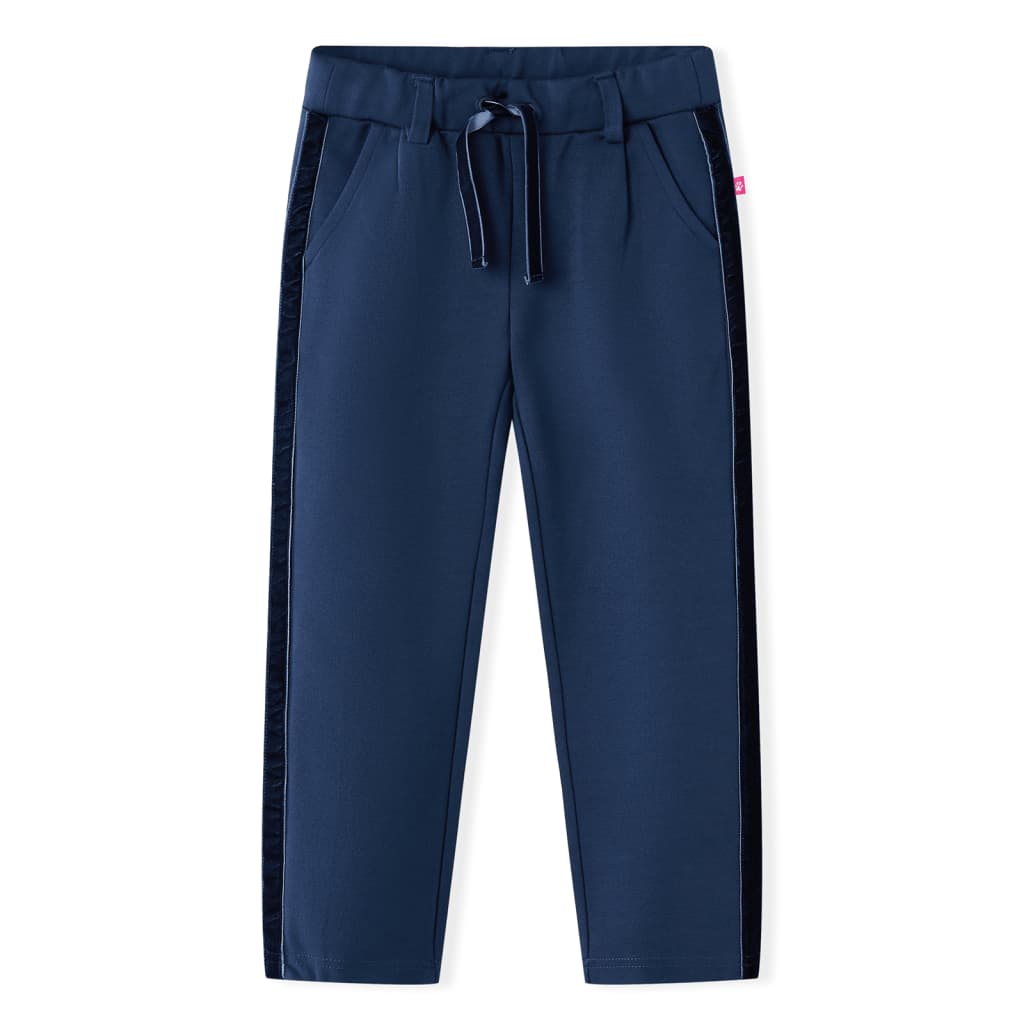 JUNG Vida Kinderhose mit Schwarzen Zierleisten Marineblau 128