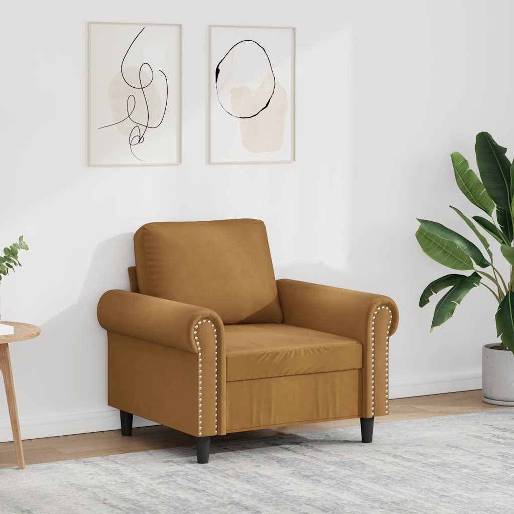 JUNG Vida Sessel Braun 60 cm Samt