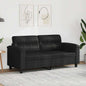 JUNG Vida 2-Sitzer-Sofa Schwarz 140 cm Mikrofasergewebe