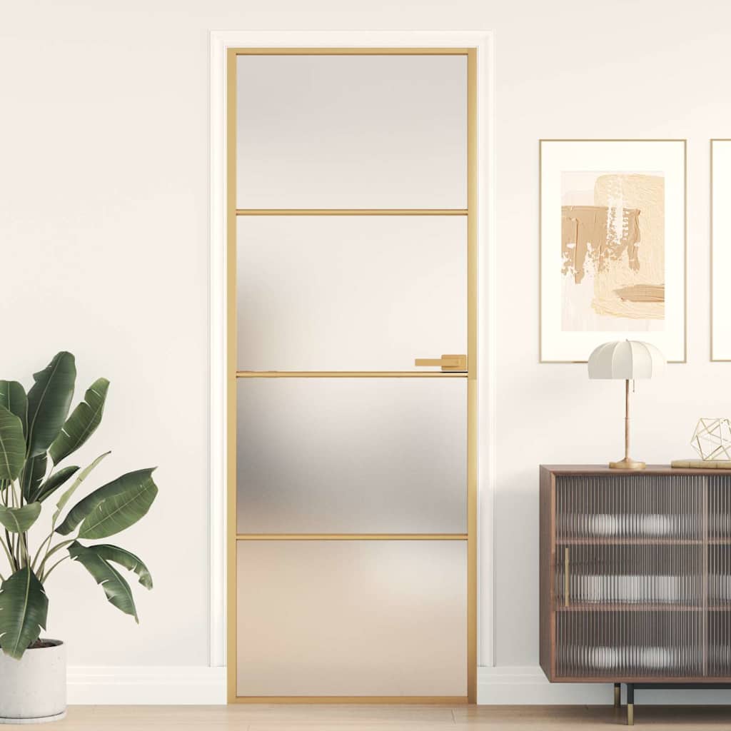 JUNG Vida Innentür Schlank Golden 76x201,5 cm Hartglas und Aluminium