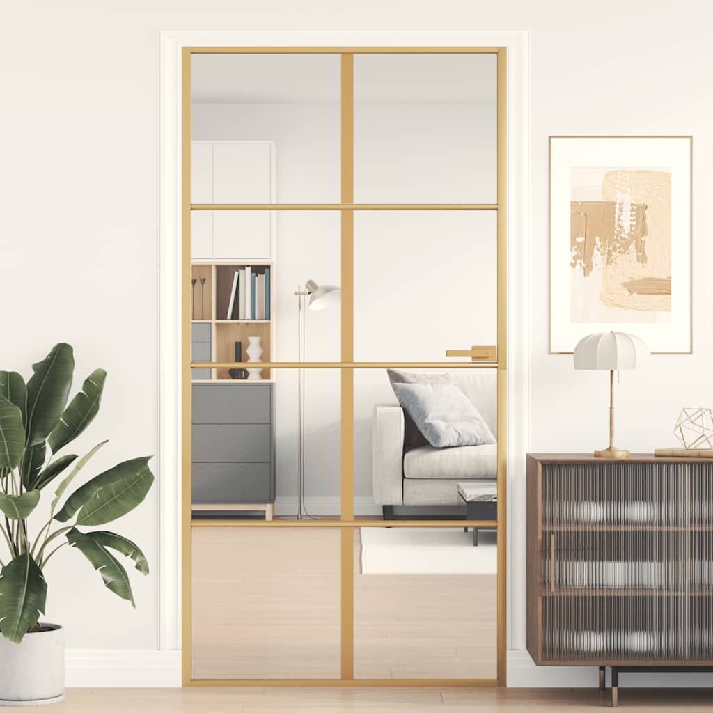 JUNG Vida Innentür Schlank Golden 102,5x201,5 cm Hartglas und Aluminium