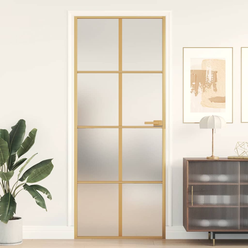 JUNG Vida Innentür Schlank Golden 83x201,5 cm Hartglas und Aluminium