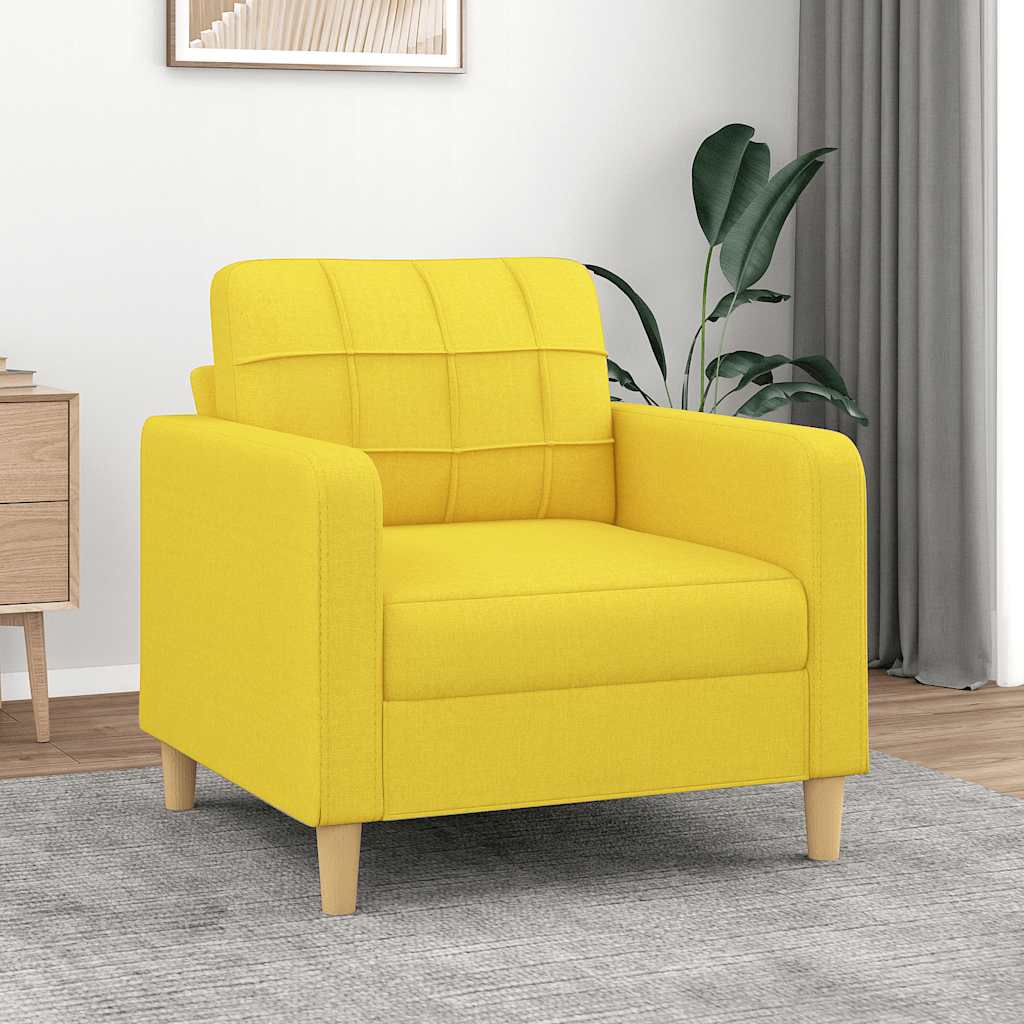 JUNG Vida Sofasessel Hellgelb 60 cm Stoff