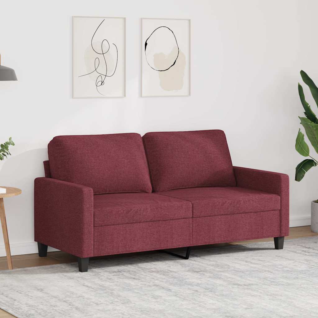 JUNG Vida 2-Sitzer-Sofa Weinrot 140 cm Stoff